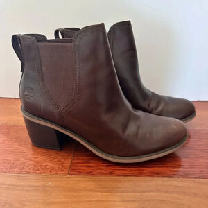 TIMBERLAND BRYNLEE PARK CHELSEA DK BROWN FULL GRAIN WOMENS SIZE 9 NIB